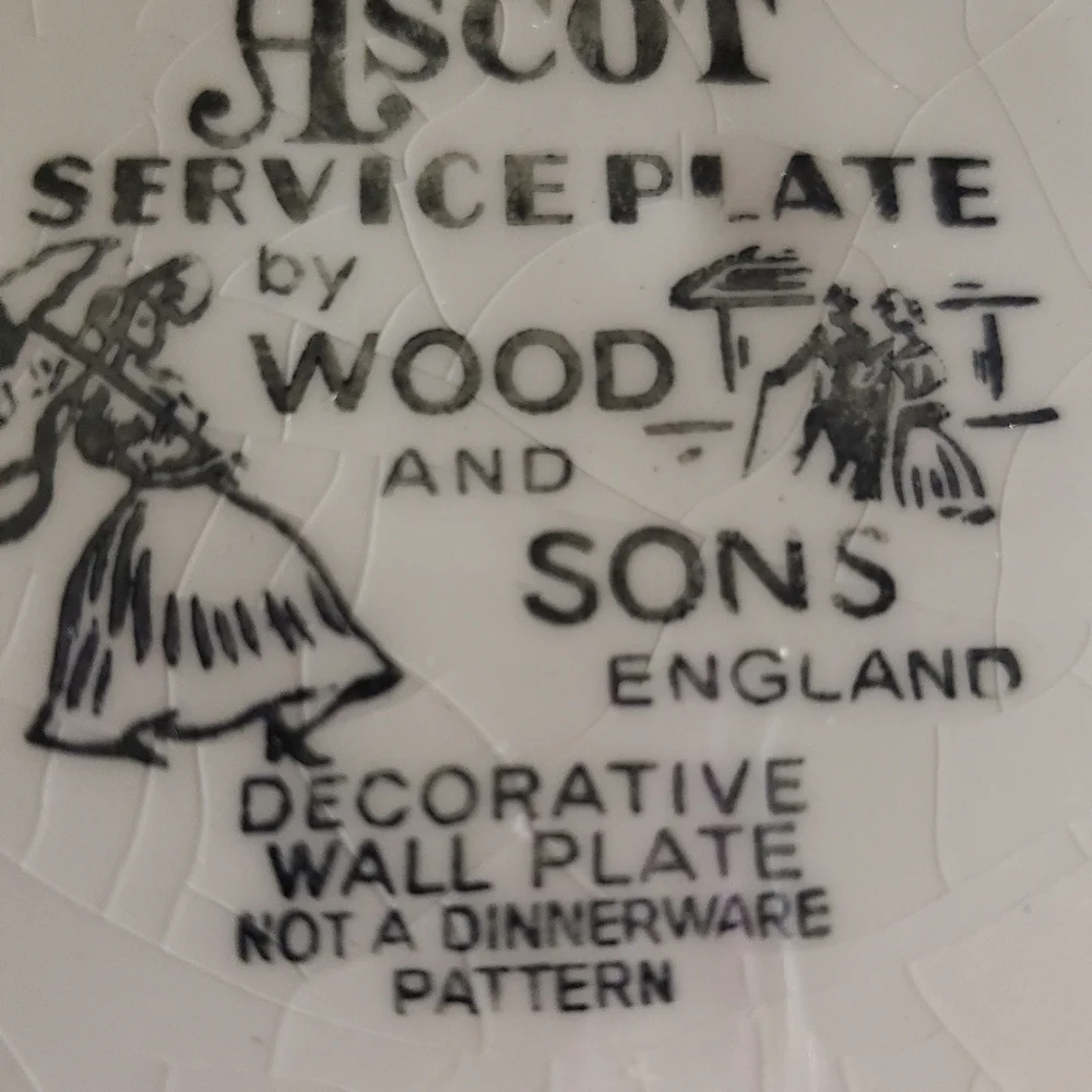 Ascot Service Plate by Wood and Sons England Alpine White Ironstone Large - Picture 11 of 16